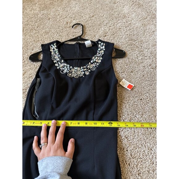 NWT LA Scala Women's Black Size S Long Evening Dress Occasion Gala‎ Rhinestone - Picture 7 of 8